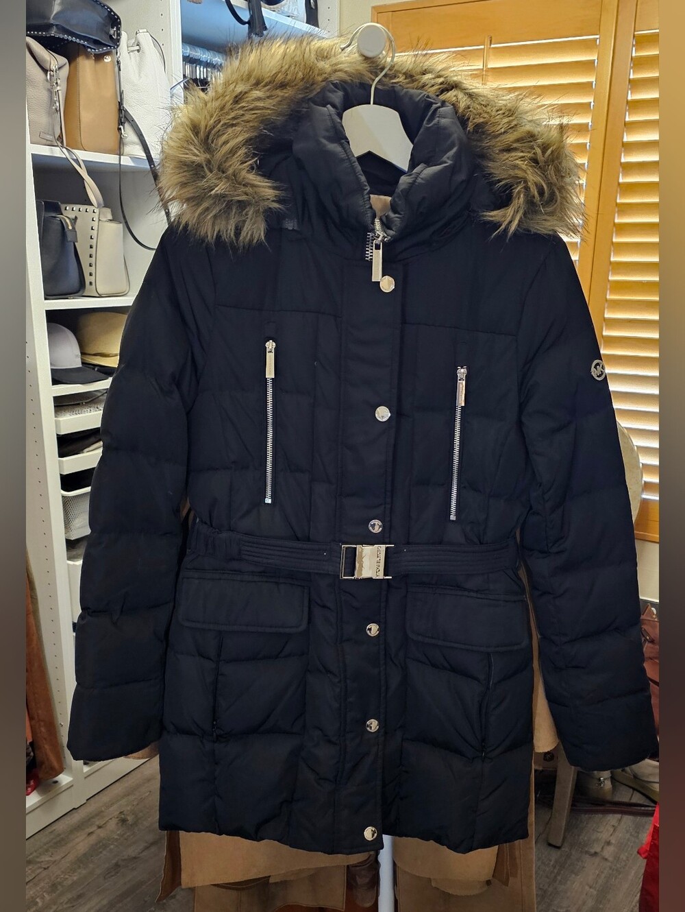 Michael Kors down-blend puffer jacket. Size XS.